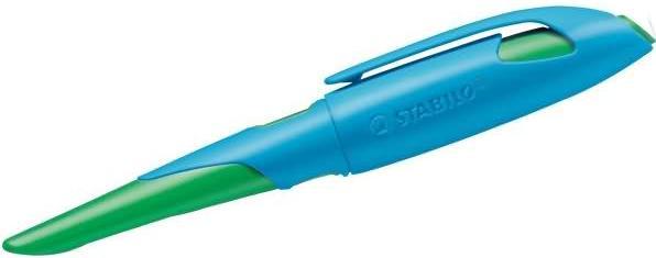 Actual product image STABILO EASYbirdy L fountain pen, left-handed, blue/green nib width: A, ergonomic school fountain pen,... (Blue/Green, 1 x)
