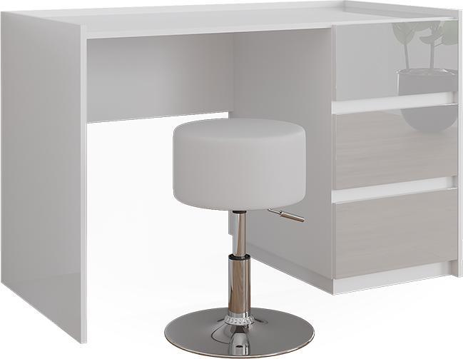 Produktbild Vicco Schminktisch Marla, Weiss Hochglanz, 120 cm mit Hocker (120 x 60 x 79 cm)