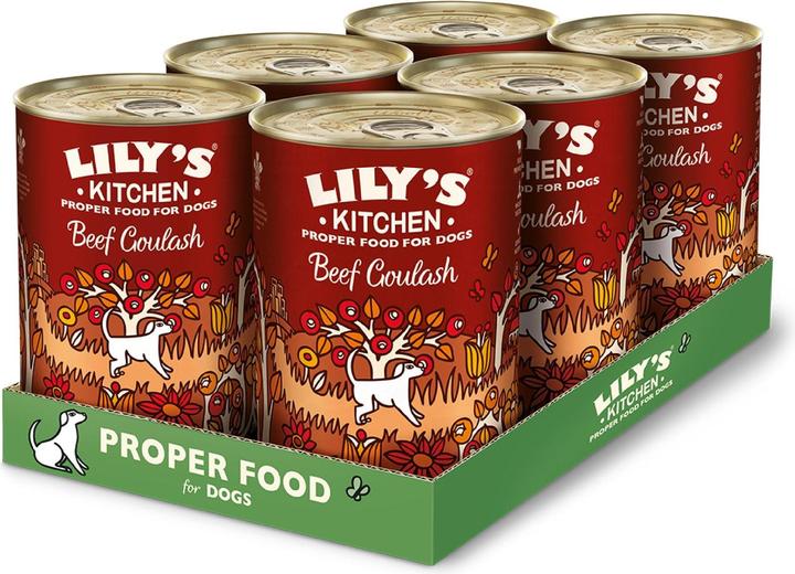 Immagine prodotto Lily's Kitchen Cibo umido Gulasch di manzo, 6 x 400g (Adulto, 6 pz., 2760 g)