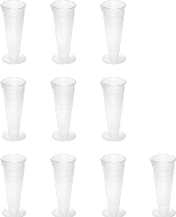 Produktbild Steinberg Messbecher Kunststoff Messzylinder Dosierhilfe Labormessbecher 50 ml 10 Stück