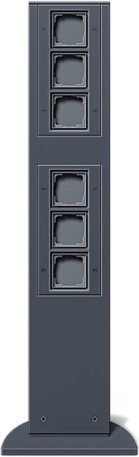 Gira 135128 769mm anthracite energy coil 6x empty unit