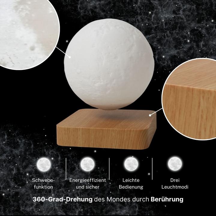 Produktbild Hermex Magnetschwebe-Mond Nachtlicht