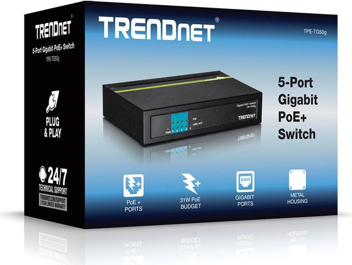 Immagine prodotto Trendnet Tpe-Tg50g Poe+ (5 Porti)
