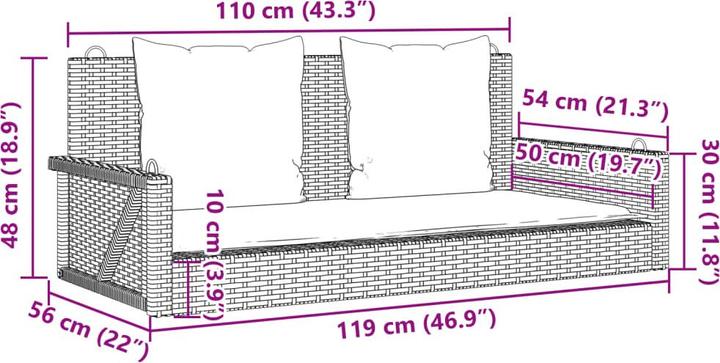 Immagine prodotto VidaXL Set da salotto da giardino da 10 pezzi con cuscini