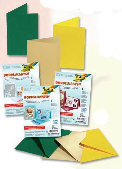 Produktbild Folia Doppelkarten rechteckig 220 g/m2 (5 Stk.)