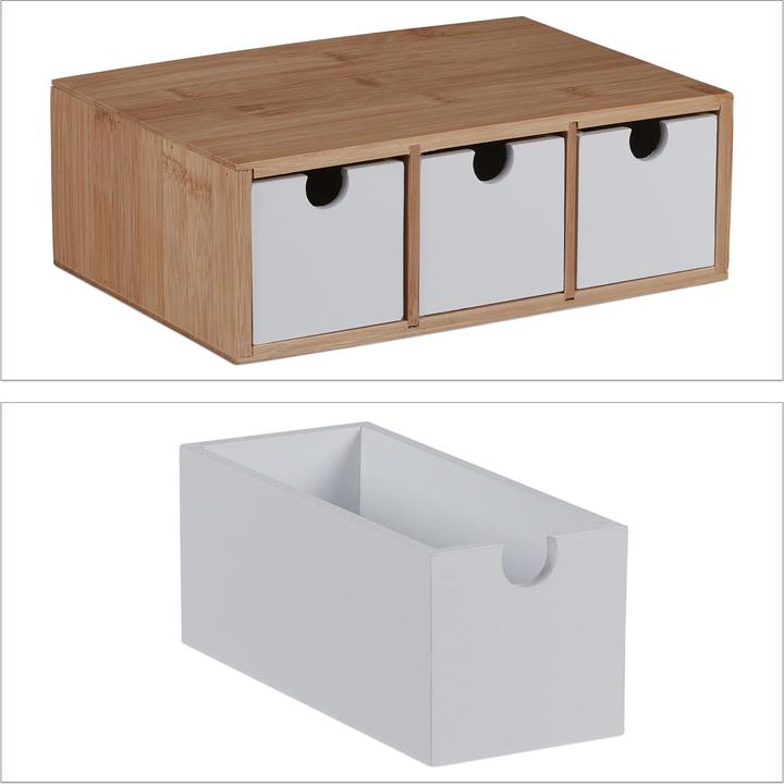 Actual product image Relaxdays Bamboo drawer box