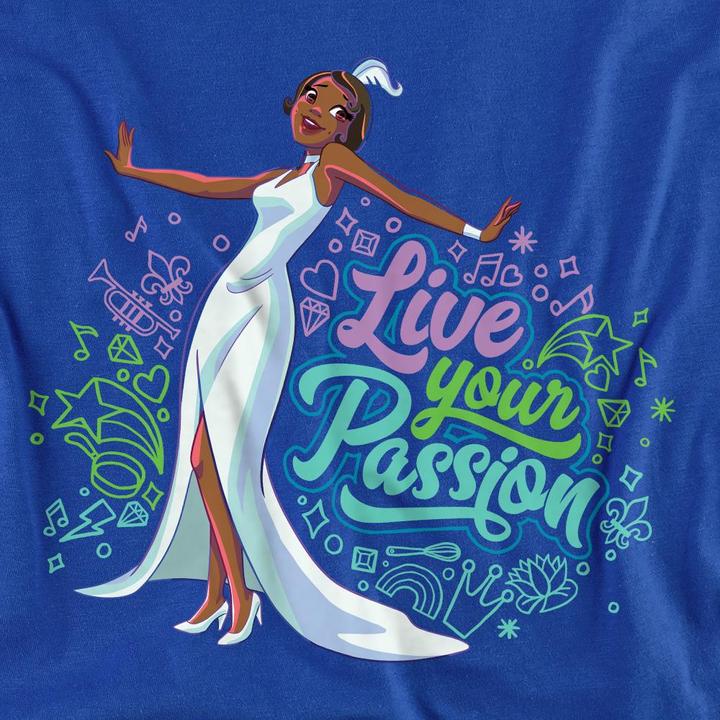 Actual product image Disney Princess Unisex Adult Live Your Passion Tiana T-Shirt (XL)