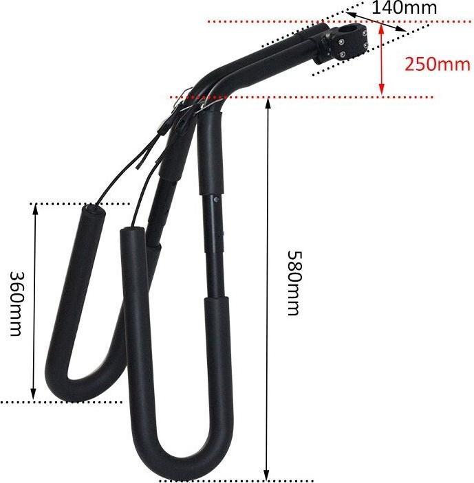 Produktbild 9WS Porte-Surf pour vlo fixation sur la tige de selle
