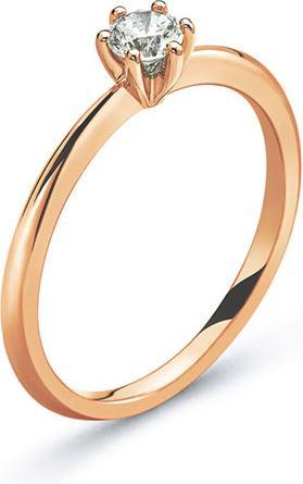 Immagine prodotto Natsumi Schmuck Anello con diamante in oro rosa 18K/750 0,25 ct H si (53, Oro 750/18 K)