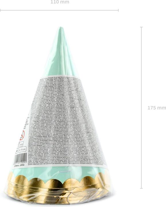 Actual product image Partydeco Party hats Yummy pastel, 16 x 10 cm, 6 pieces
