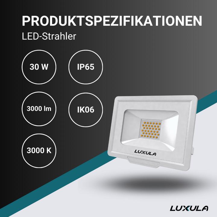 Actual product image Luxula LED floodlight (3000 lm, IP65)
