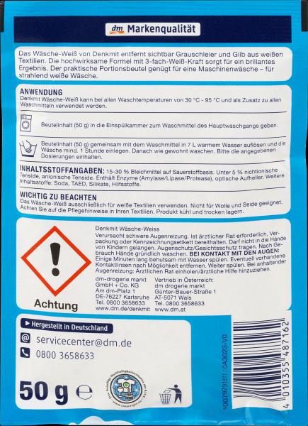 Produktbild dm Denkmit Wäsche-Weiss (1 Waschgänge, Fest)