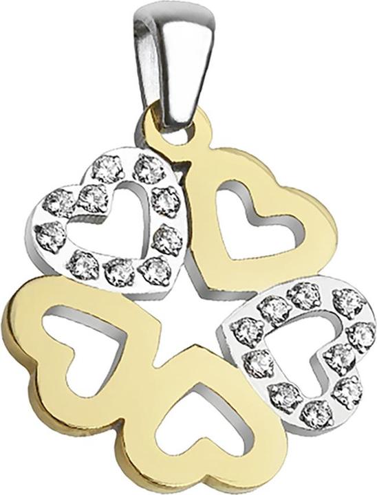 Actual product image Star Piercing Pendant silver five hearts (Surgical steel 316L)