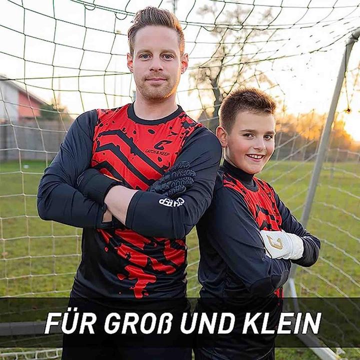 Produktbild Catch & Keep Trikot Protection Torwarttrikot Gr. 140 Rot-Schwarz Fussball Torwart Shirt Oberteil (140)