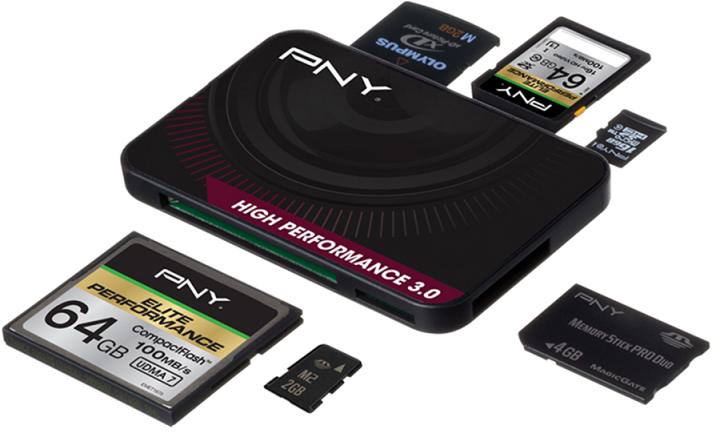 Immagine prodotto PNY Lettore di schede Flash Formato 3.0 ad alte prestazioni (USB 3.0)