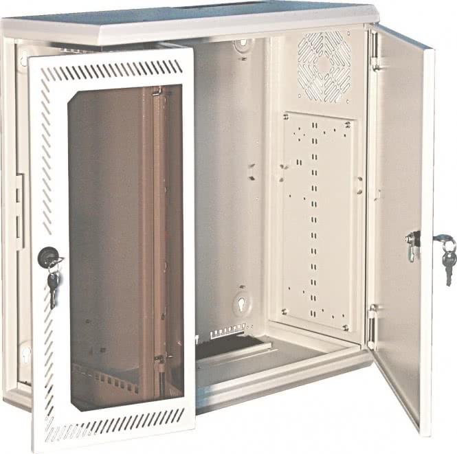 Schweitzer MultiFix - Gehäuse - geeignet für Wandmontage - Hellgrau, RAL 7035 - 4U - 48.3 c (4 HE, 19 Zoll Rack)