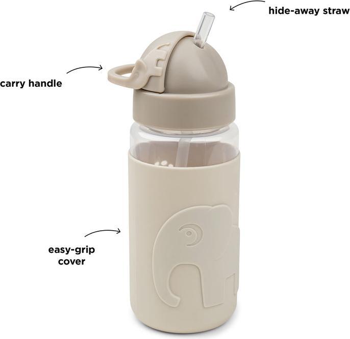 Produktbild Done by Deer Easy-grip Trinkflasche mit Strohhalm Elphee Sand350 ml (0.35 l)