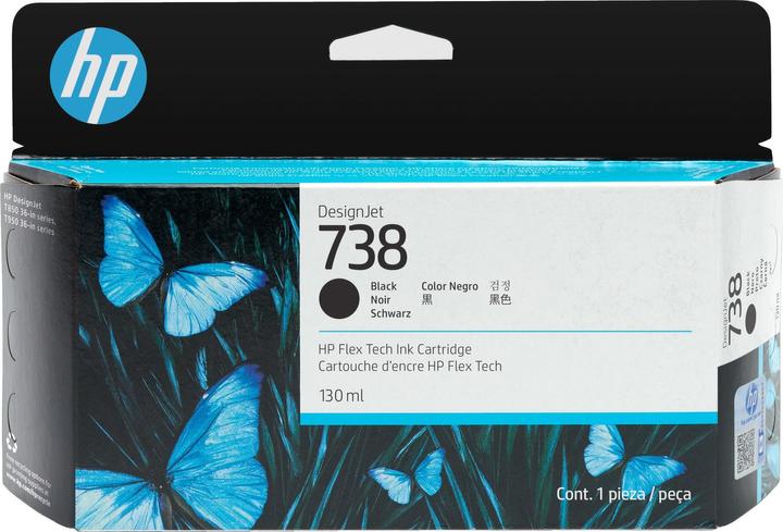 Produktbild HP 738 130-ml Black DesignJet Ink Cartridge (BK)