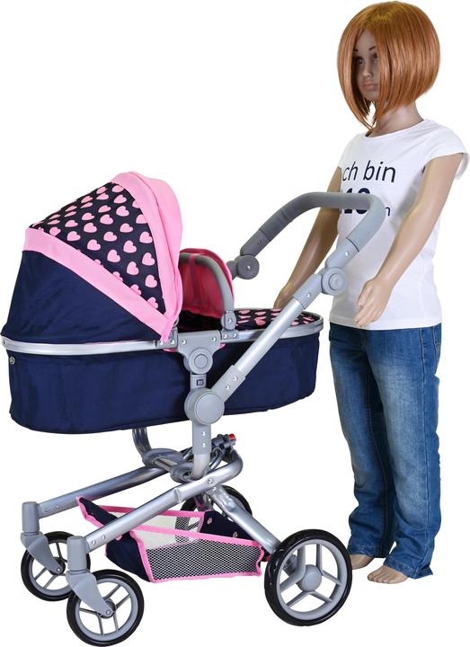 Actual product image Knorrtoys Boonk Doll's Pram - "Pink Hearts