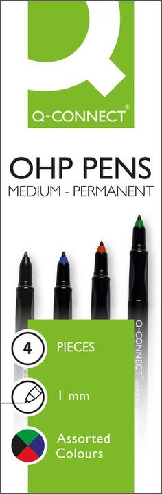 Actual product image Q-Connect OHP marker permanent (Multicoloured, 4 x)