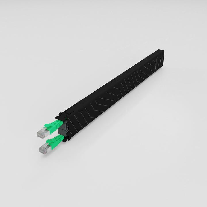 Produktbild PATCHBOX one / Cassette / 8RU / Cat 6A, UTP, 0.8 m, Grün (UTP, CAT6a, 0.80 m)