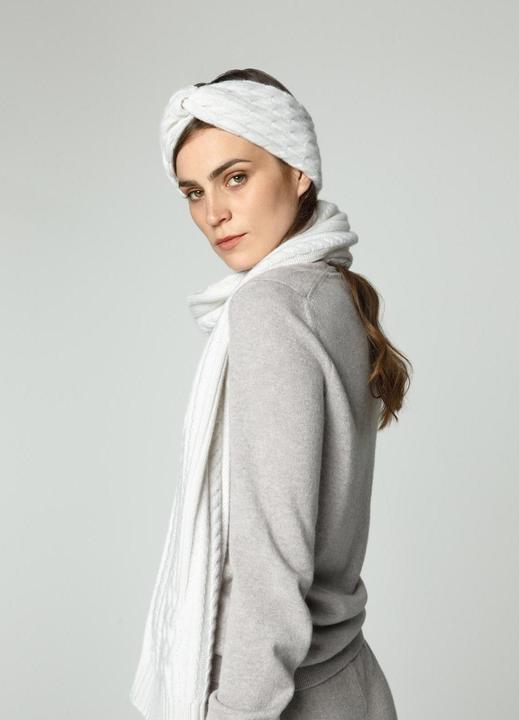Actual product image Furnari 100% cashmere scarf in ice-white