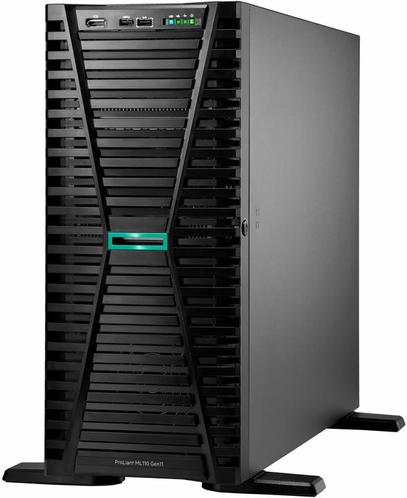 HPE ProLiant ML110 Gen11 Intel Xeon Silver 4510 2.4GHz 12c 1P 32GB-R 4LFF 2x4TB HDD 2x1000W PS UE Se (Intel Xeon Silver 4510, 32 Go, Serveur de la tour)