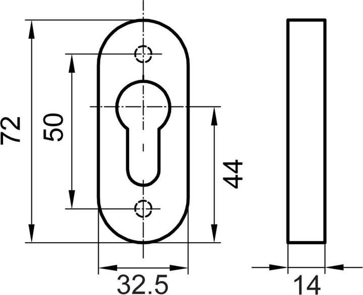Produktbild Glutz Schlüsselrosetten 5310 C (Türrosette)