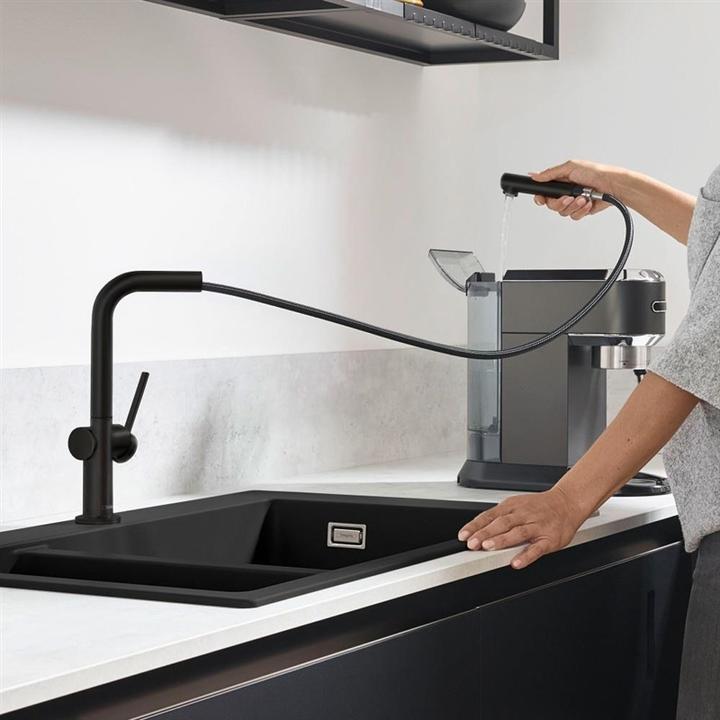 Produktbild hansgrohe HG Einhebel-Spültischmischer 240 TALIS M Ausziehauslauf mattschwarz