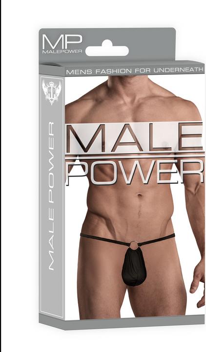 Actual product image Male Power G-String w/Front Ring - Black (One size)