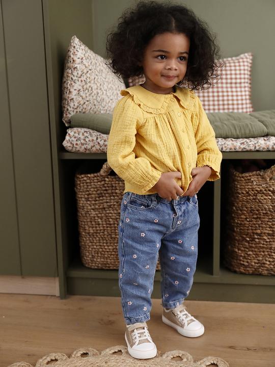 Produktbild Vertbaudet Baby Bluse mit Bubikragen, Baumwollmusselin (80)