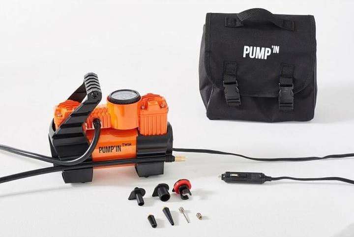 Immagine prodotto Pump'in TWIN - Mini-compressore 12V bi-moteur con accessori. Alimentazione 12V allume-cigare.