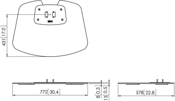 Immagine prodotto Vogels PFF7020S, piastra di base Connect-it grande, argento (Adattatore / Piastre di montaggio)