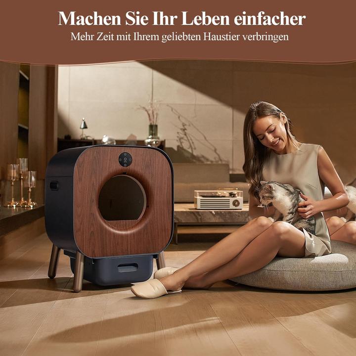 Produktbild Pawbby P1 Ultra Selbstreinigende Katzentoilette,TÜV-Zertifizierung,App-Steuerung,für Mehrere Katzen (Selbstreinigendes Katzenklo)