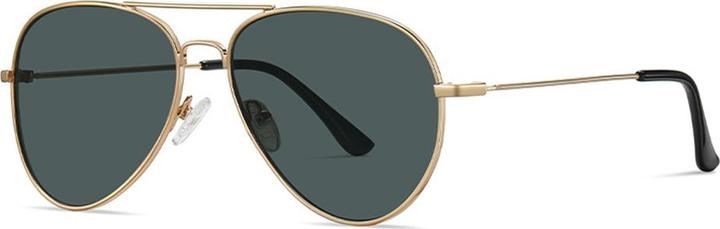 Techsuit - Sunglasses (3025) - for Women and Men, with UV Protection and Metal Frame - Gold / Green