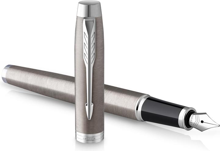 Produktbild Parker Pen IM Brushed Metal C.C. DuoSet inkl. Geschenkbox (Silber, Schwarz, 2 x)