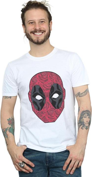Actual product image Mens Deadpool Head Of Roses T-Shirt (M)