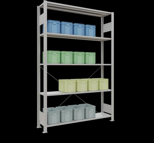 Actual product image Schulte Lagertechnik MULTIplus150 basic racking system with cross braces
