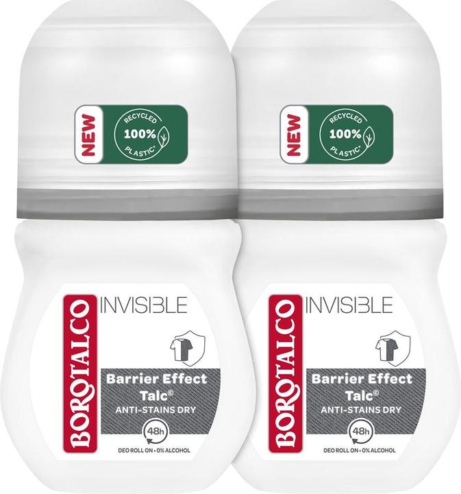 Borotalco Déodorant Invisible Roll on (2 x 50ml) (Roll-on, 100 ml)
