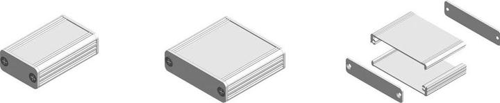 Actual product image Fischer Elektronik AKG 55 16 50 ME 10023361 Profile housing 50 x 55 x 16 Alumini (Housing)