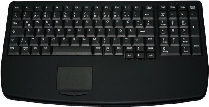 Image du produit Active Key Industry 4.0 Notebook Style Clavier Touchpad Ultraflat avec NumPad PS2 Noir (DE, Filaire)