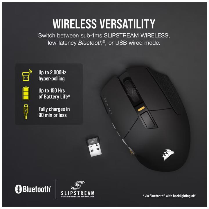 Productafbeelding Corsair Scimitar Elite Draadloze Gaming Muis RGB LED (Draadloze)