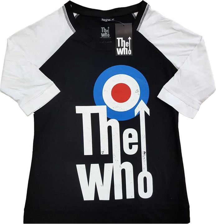 The Who Elevated Target (Black, White) Raglan (Girlie)