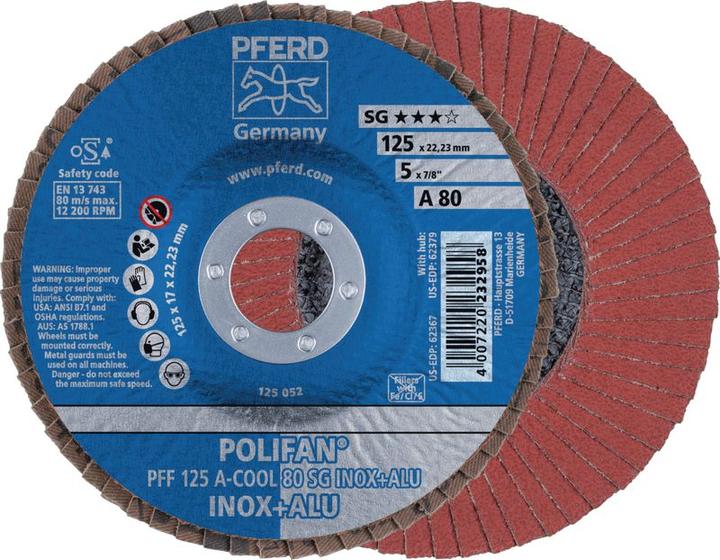 Actual product image Pferd POLIFAN serrated lock washer PFF ACOOL 80 SG INOX ALU (80)