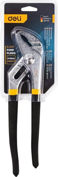Actual product image Deli Tools Pump Pliers 10" EDL2610 (black) (250 mm)
