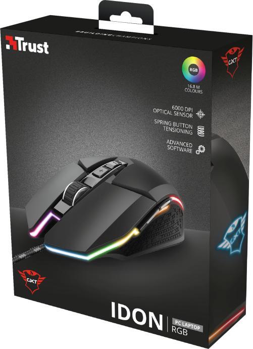 Produktbild Trust Gaming GXT 950 Idon Illuminated Gaming Maus, kabelgebunden (Kabelgebunden)