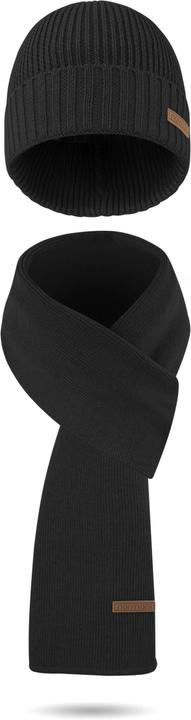 Immagine prodotto Normani Set invernale composto da sciarpa e cappello in lana merino liscio Yuma - 9115