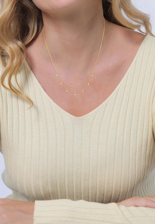 Produktbild Elli Layer-Look mit Plättchen (Sterling Silber, 42 cm)