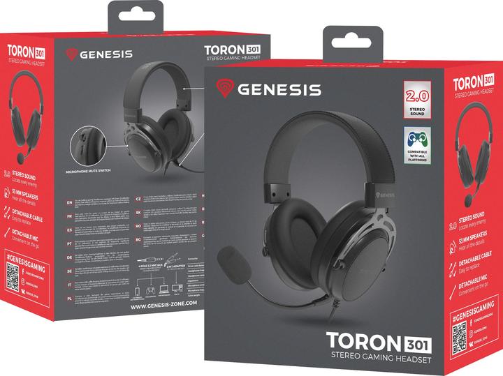 Actual product image Genesis Słuchawki Toron 301 Czarne (NSG-2160) (Cable)