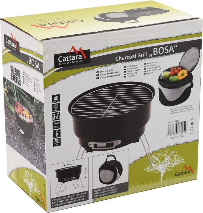 Actual product image Cattara BOSA Portable Charcoal Grill with Bag (24 cm)